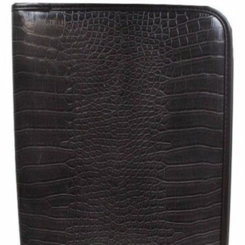 Silpada Design Presentation Folder Faux Brown